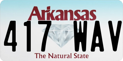 AR license plate 417WAV