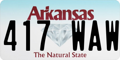 AR license plate 417WAW