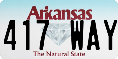 AR license plate 417WAY