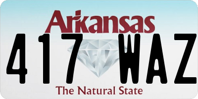 AR license plate 417WAZ