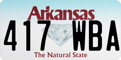 AR license plate 417WBA