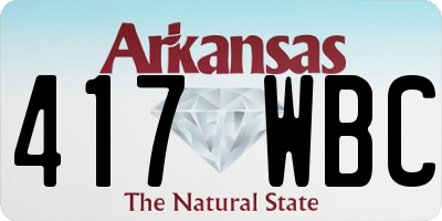 AR license plate 417WBC