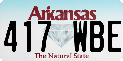 AR license plate 417WBE