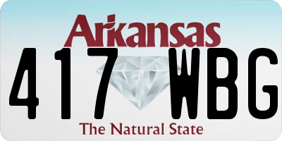 AR license plate 417WBG