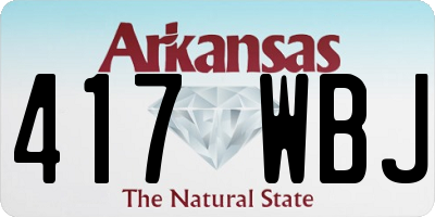 AR license plate 417WBJ