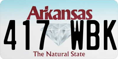 AR license plate 417WBK
