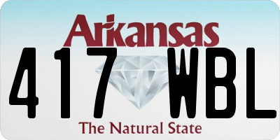 AR license plate 417WBL