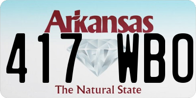 AR license plate 417WBO