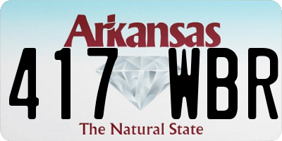 AR license plate 417WBR