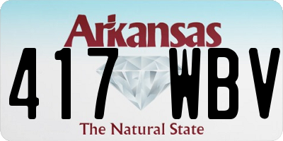 AR license plate 417WBV