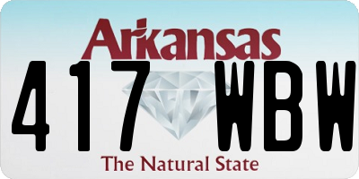 AR license plate 417WBW