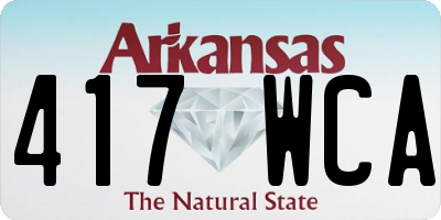 AR license plate 417WCA