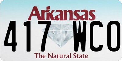 AR license plate 417WCO