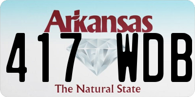 AR license plate 417WDB