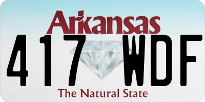 AR license plate 417WDF