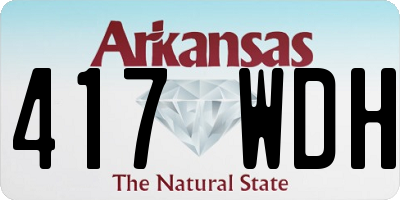 AR license plate 417WDH