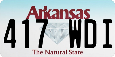 AR license plate 417WDI