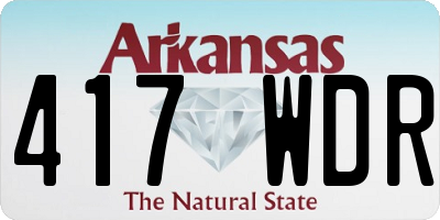 AR license plate 417WDR