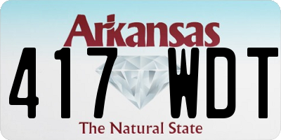 AR license plate 417WDT
