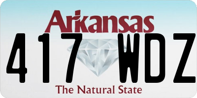 AR license plate 417WDZ