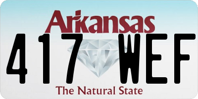 AR license plate 417WEF