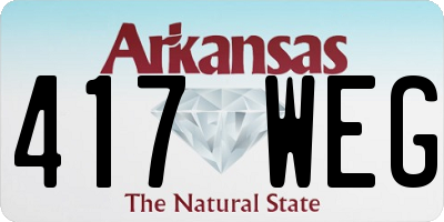 AR license plate 417WEG