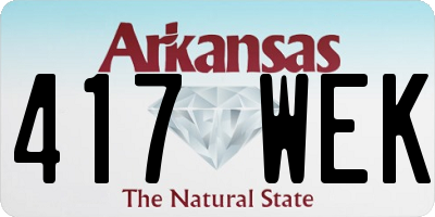 AR license plate 417WEK