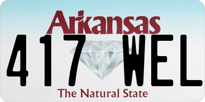 AR license plate 417WEL