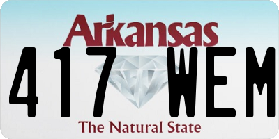 AR license plate 417WEM