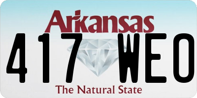 AR license plate 417WEO
