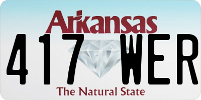 AR license plate 417WER