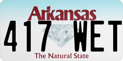 AR license plate 417WET