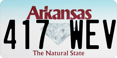 AR license plate 417WEV