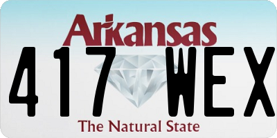AR license plate 417WEX