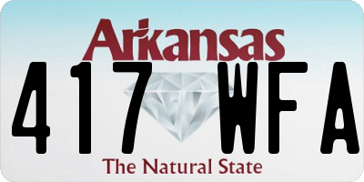 AR license plate 417WFA