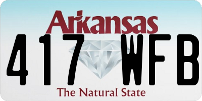 AR license plate 417WFB