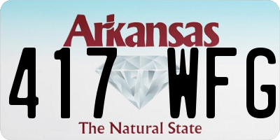 AR license plate 417WFG