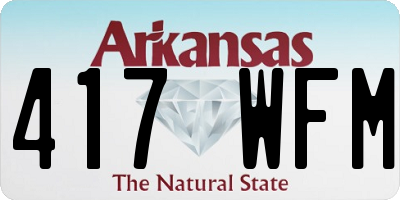 AR license plate 417WFM
