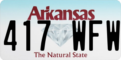 AR license plate 417WFW