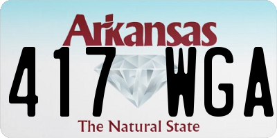AR license plate 417WGA