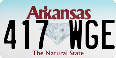AR license plate 417WGE