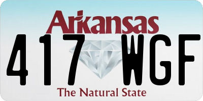 AR license plate 417WGF