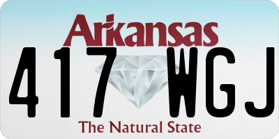 AR license plate 417WGJ