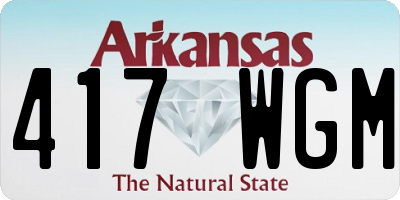 AR license plate 417WGM