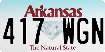 AR license plate 417WGN