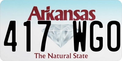 AR license plate 417WGO