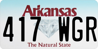 AR license plate 417WGR