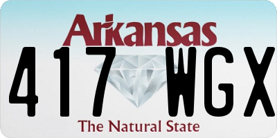 AR license plate 417WGX