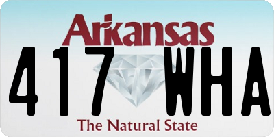 AR license plate 417WHA