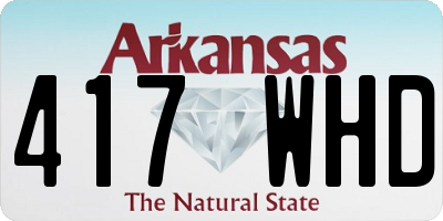 AR license plate 417WHD